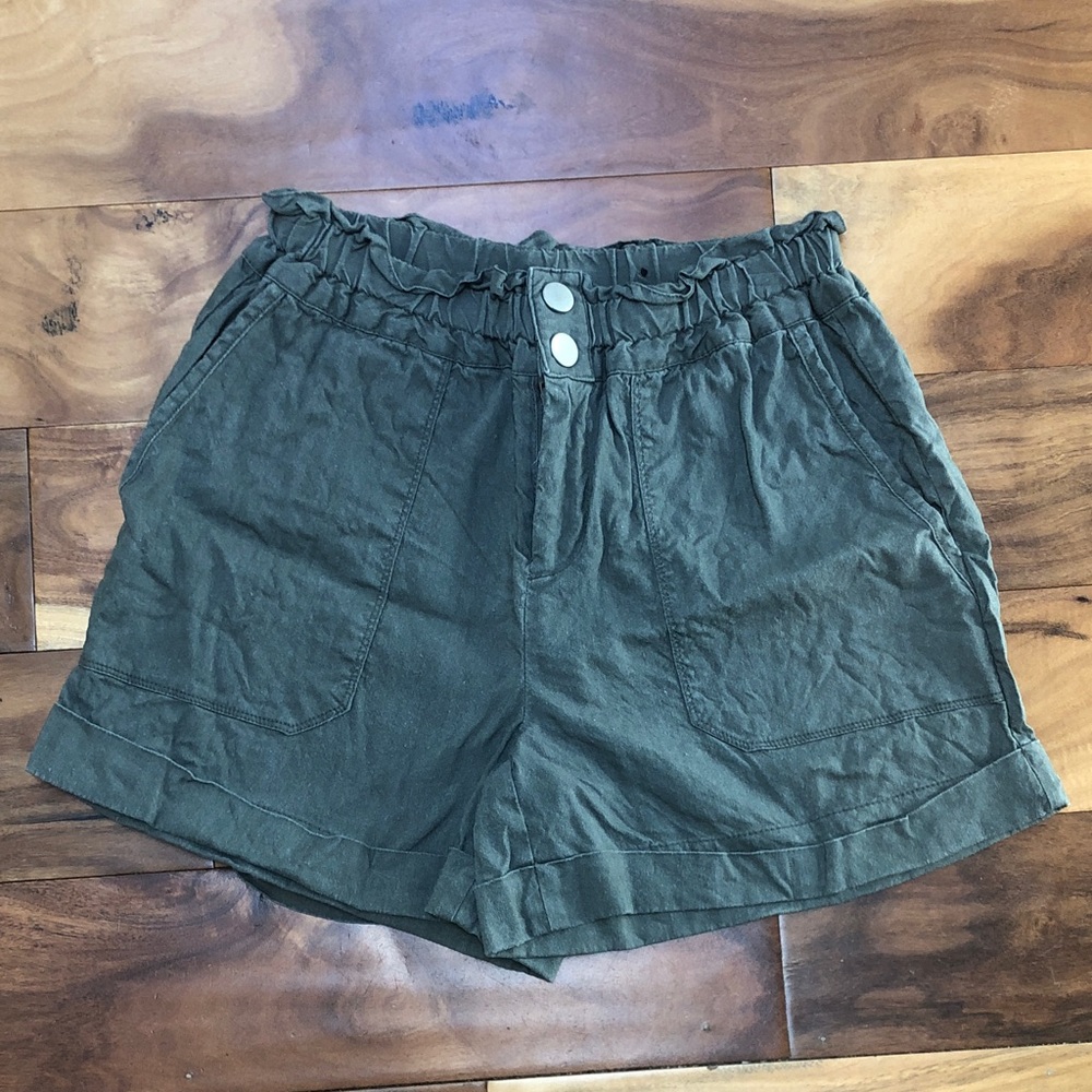 INC International Concepts Olive High Waist Shorts